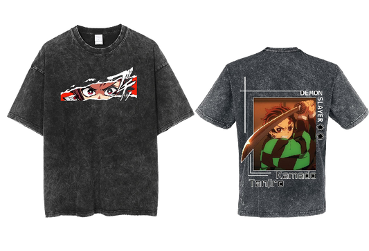 Anime Demon slayer nezuko tanjiro  One Size t- shirt Washed 3