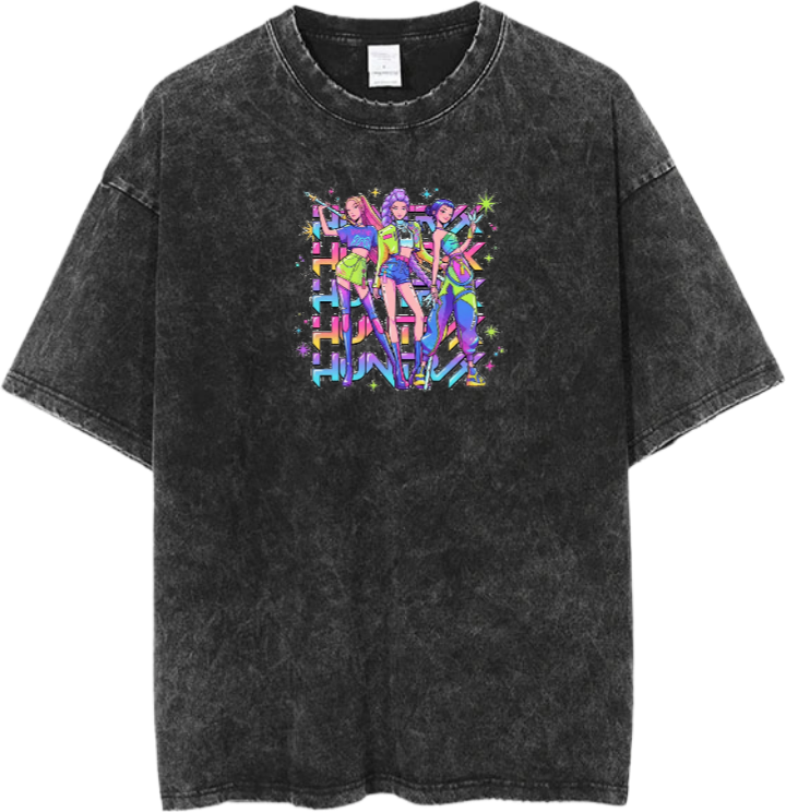 Hunterix kpop  t- shirt Washed  3