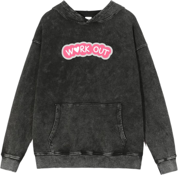 workout gym pilates Oversize Hoodie Washed 3