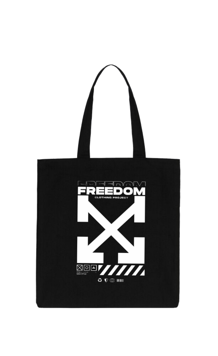FREEDOM tote bag Black 3