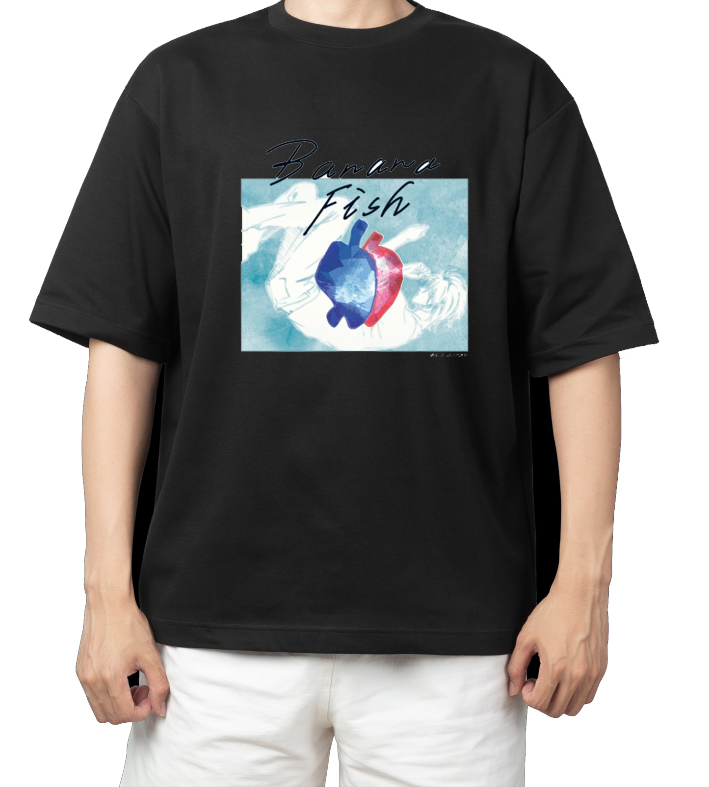 Banana fish t- shirt One Size Black 3