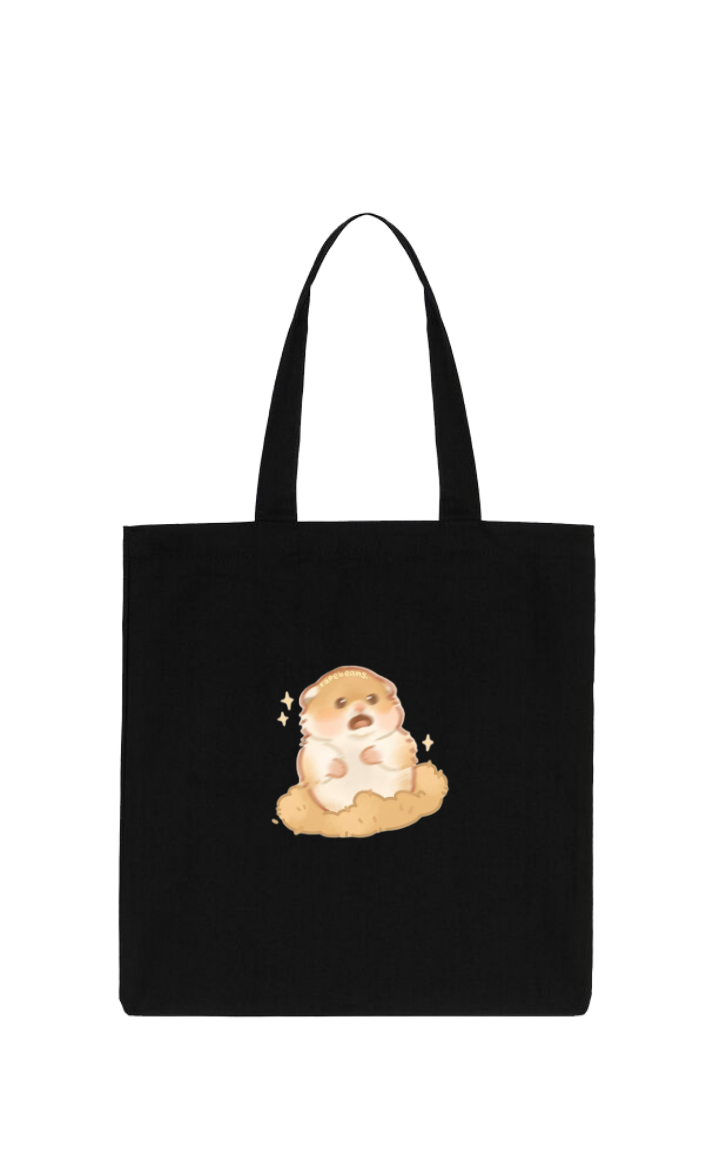 hamster tote bag Black 4