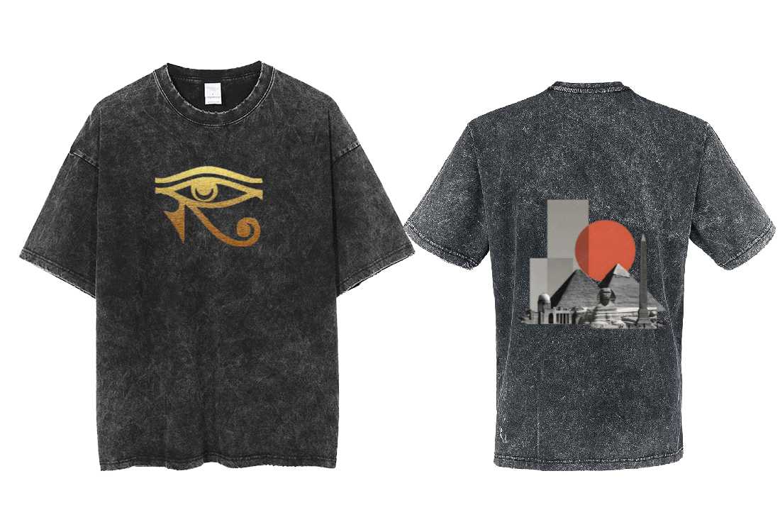 Egypt t- shirt Over Size Washed Back 3