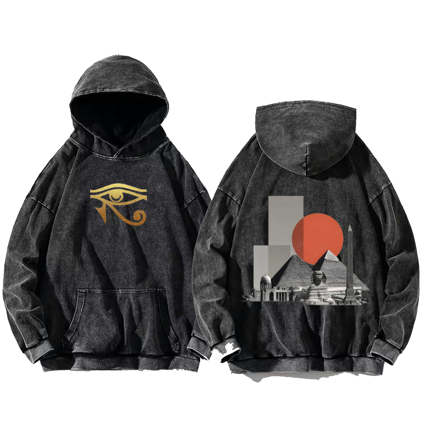 Egypt Over Size hoodie Washed Back 3