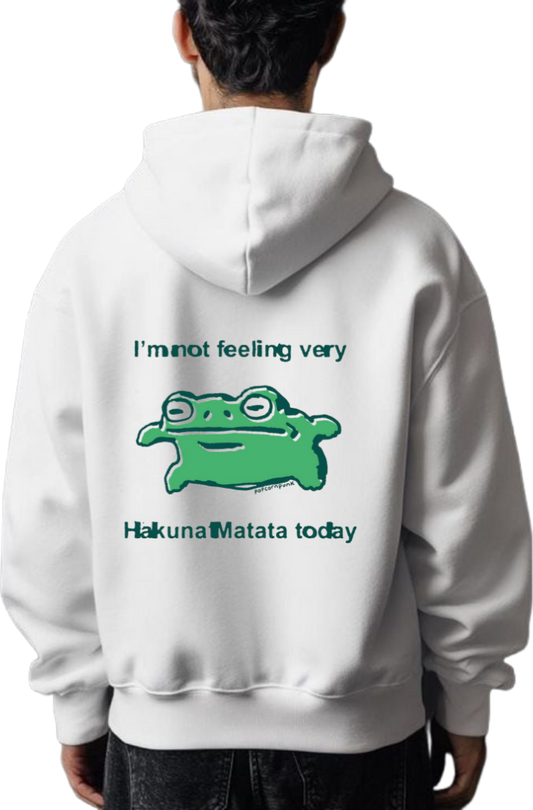 frog Oversize Hoodie White Back 3