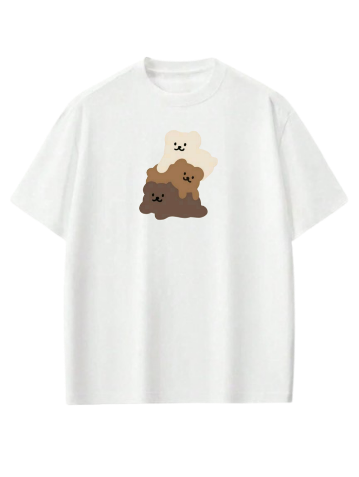 bear t- shirt White  3