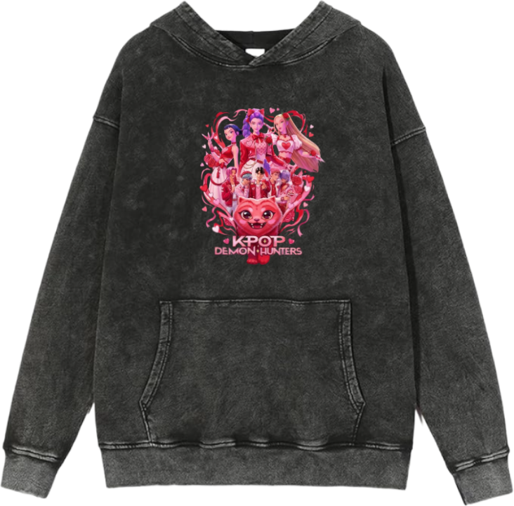 Hunterix kpop Oversize  Hoodie Washed gray 3