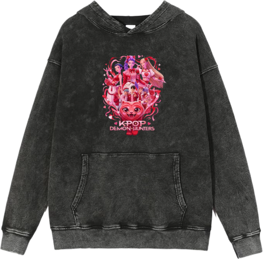 Hunterix kpop Oversize  Hoodie Washed gray 3