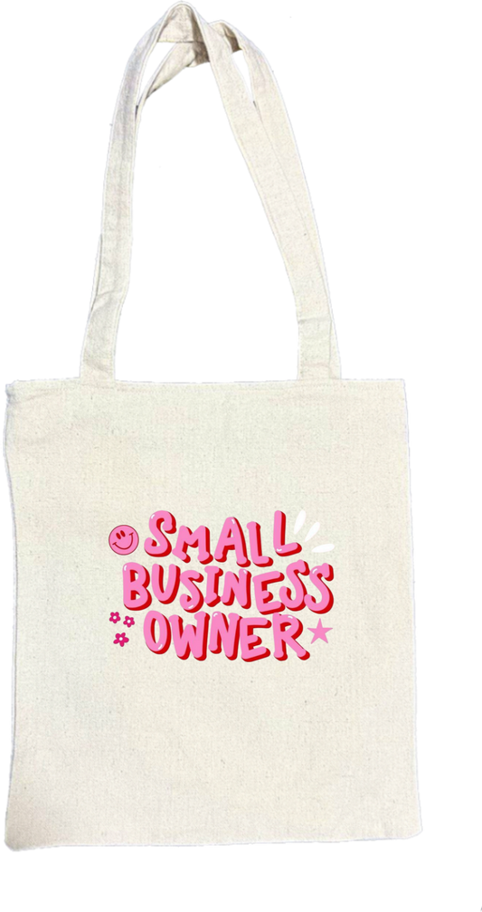 names tote bag beige SMALL BUSINESS **OWNER 3