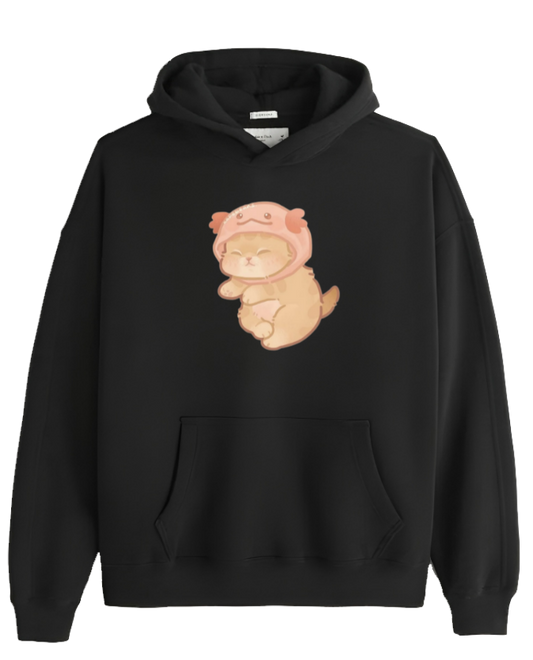 cat Oversize Hoodie Black 3