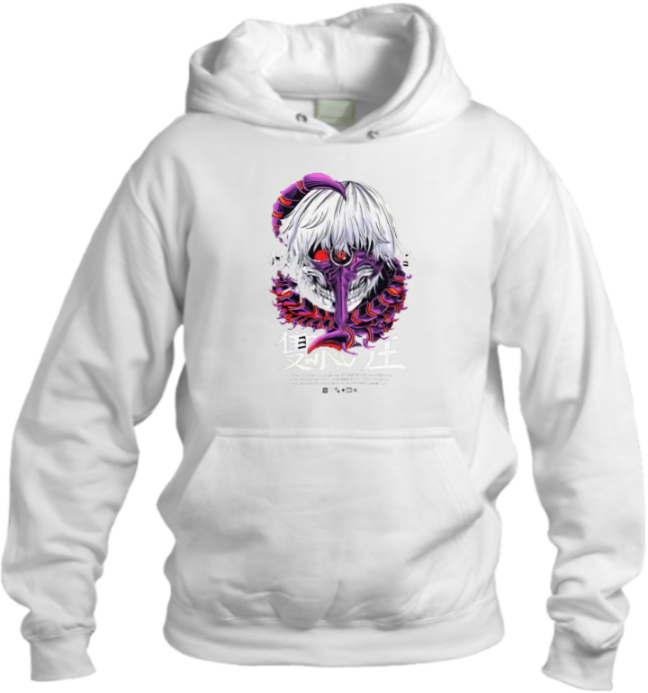 okyo Ghoul One Size hoodie White 3