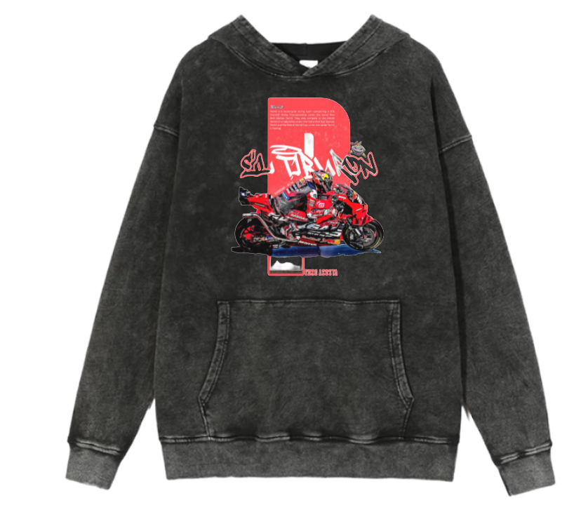 MOTOR CYCLE One Size hoodie Washed 3