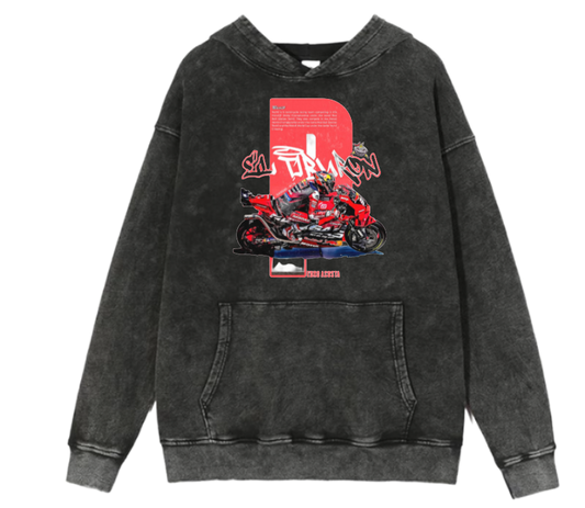 MOTOR CYCLE One Size hoodie Washed 3