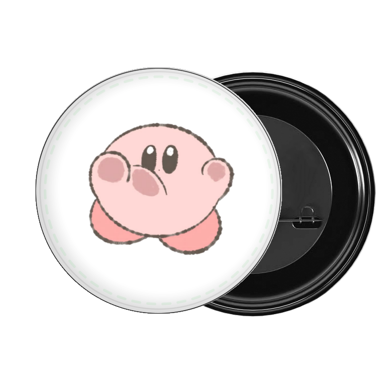 Cute Anime Kirby Bunny Pin Button – Kawaii Pink Rabbit Costume Metal Badge, Aesthetic Backpack & Jacket Accessories, Perfect Gift for Gamers and Anime Fans 3