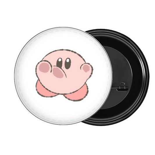 Cute Anime Kirby Bunny Pin Button – Kawaii Pink Rabbit Costume Metal Badge, Aesthetic Backpack & Jacket Accessories, Perfect Gift for Gamers and Anime Fans 3