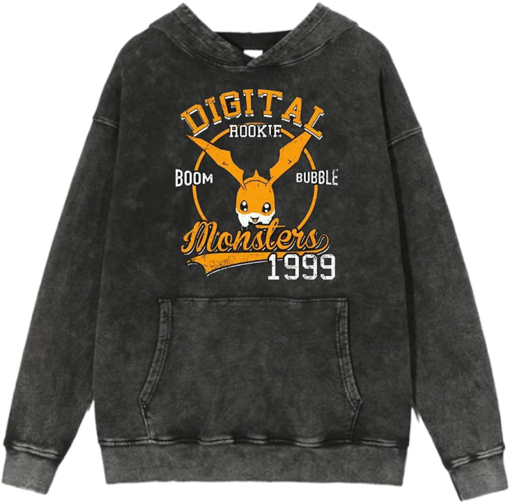 Digimon Adventure Over Size hoodie Washed 3
