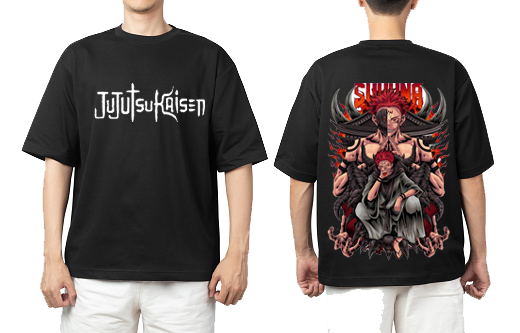 tjujutsu kaisen GOJO Oversize t- shirt Black Back  3