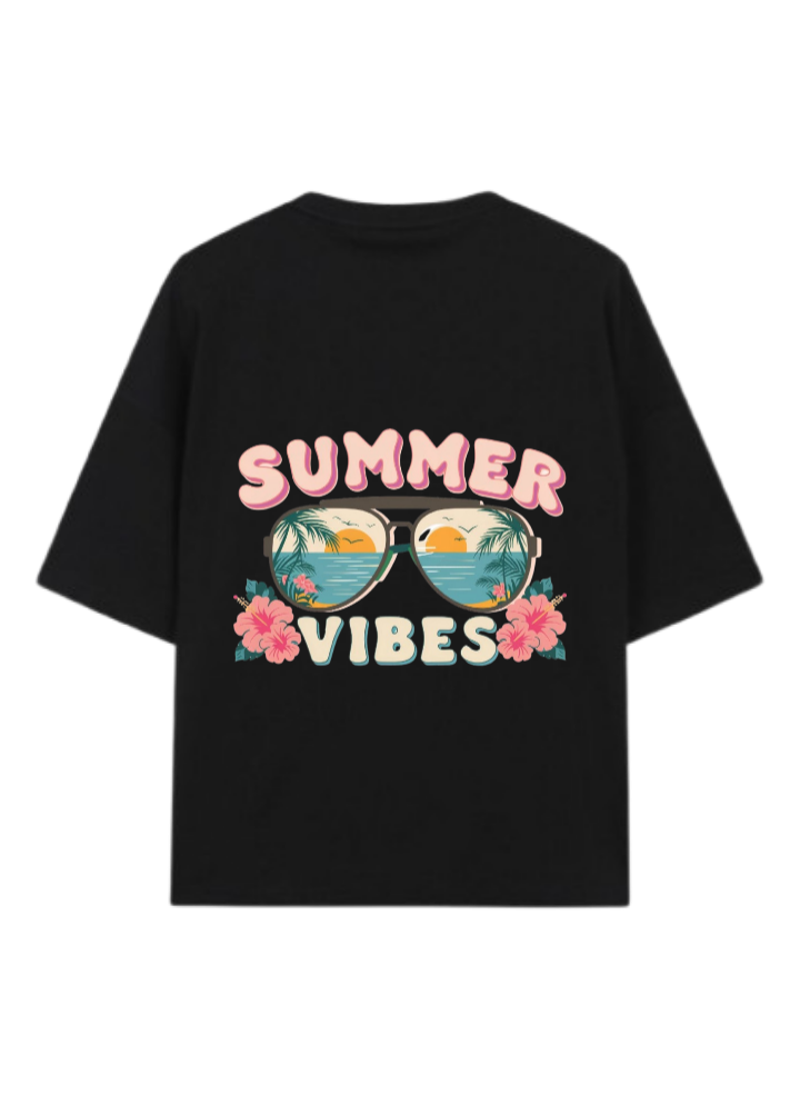 Summer Vibes t- shirt Black Back 4