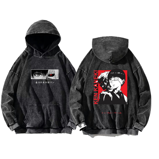 Tokyo ghoul One Size hoodie Washed Back 3