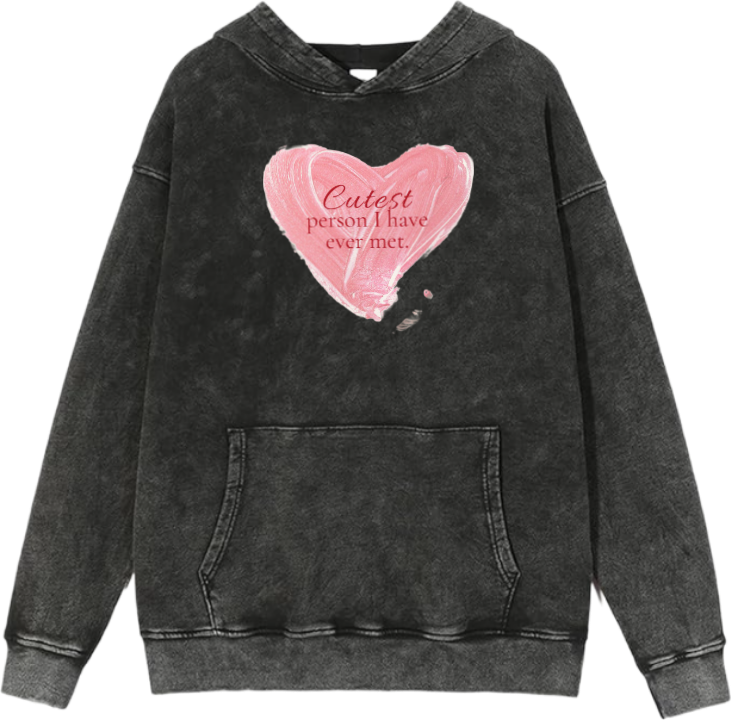 VaIentine coupIe Oversize  Hoodie Washed gray 3