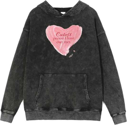 VaIentine coupIe Oversize  Hoodie Washed gray 3