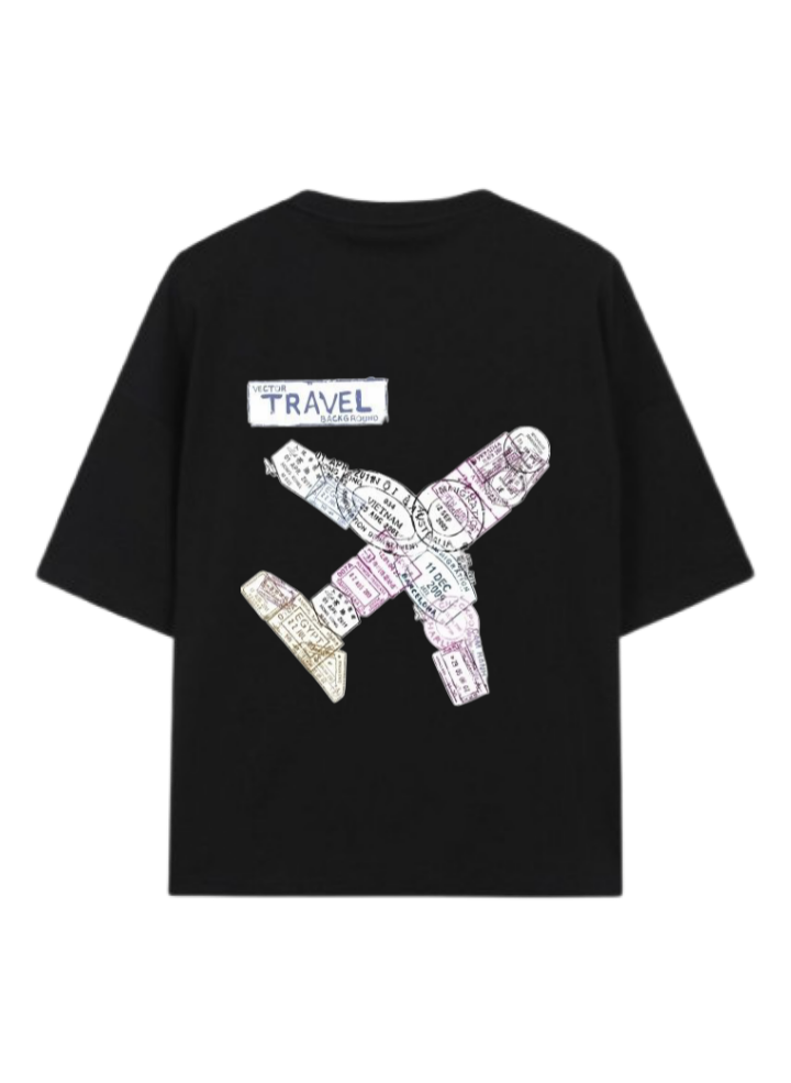 travel travellar t- shirt Black Back 3