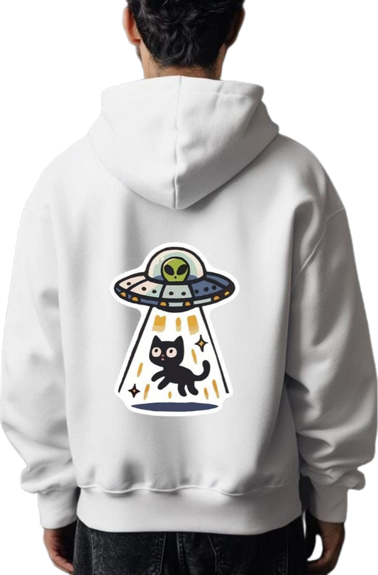 aliens Oversize Hoodie Back White 3