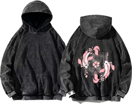 Koi One Size hoodie Washed Back 3