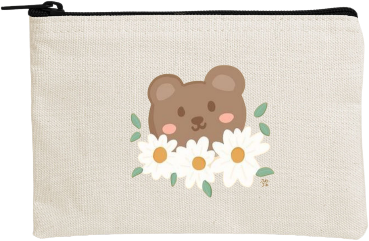 bear wallet pencil case Beige 3