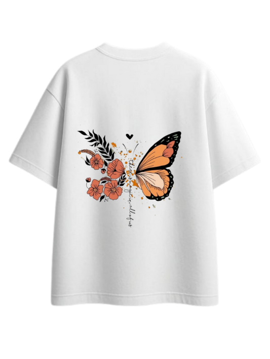 butterflies t- shirt White Back 3