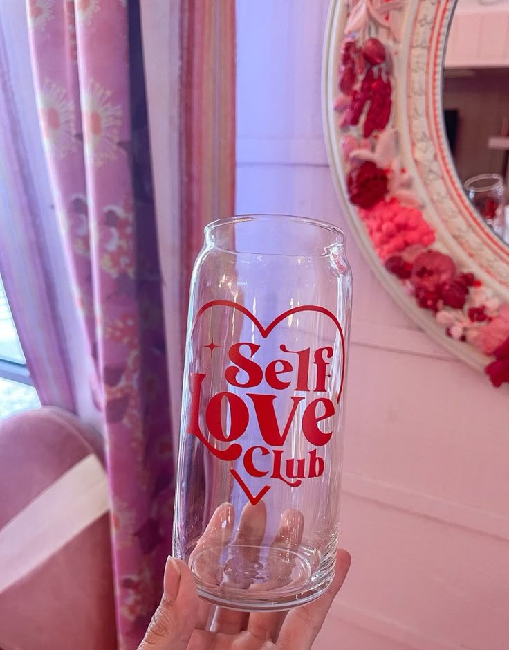 Mug with Wooden Lid and Clear Glass Straw: Practical for Juices and Ice Coffee Self Love Club