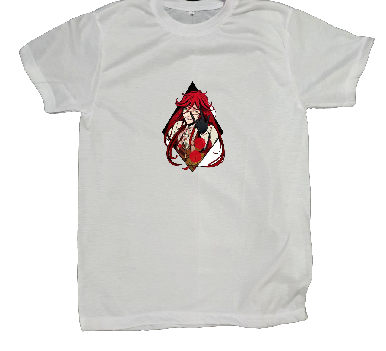 black butler t- shirt fat White 3