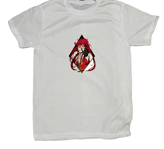 black butler t- shirt fat White 3