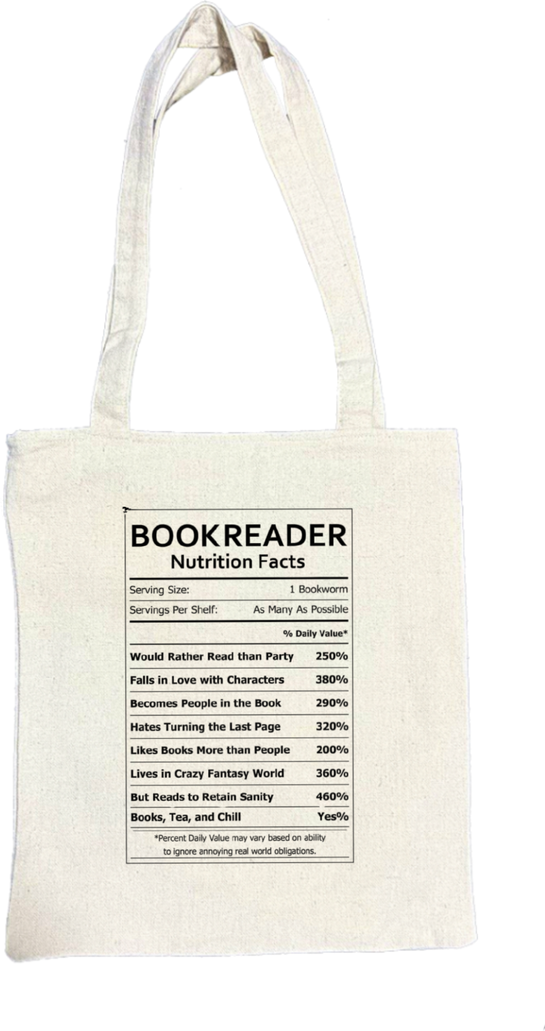 BOOKREADER Back text tote bag beige 111