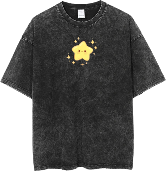 Vintage Washed Kirby Anime Graphic T-Shirt, Kawaii Y2K Aesthetic Grunge Tee, Casual Oversized Short Sleeve Top 3