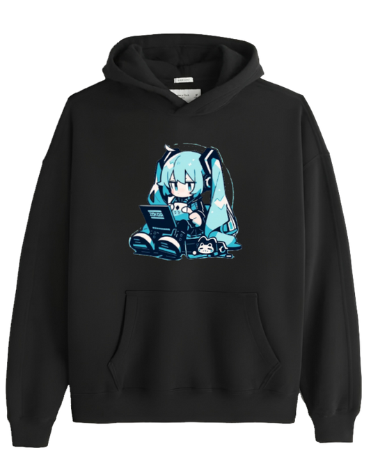Hatsune Miku One Size hoodie Black 3