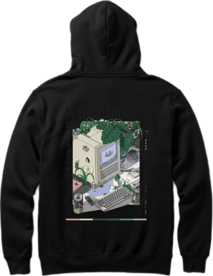 MACINTOSH Over Size hoodie Black Back 103