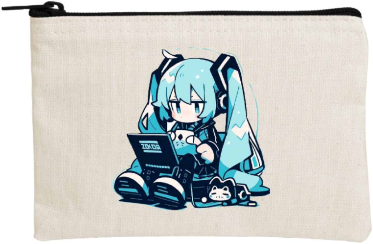 Hatsune Miku wallet pencil case Beige 3