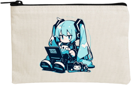 Hatsune Miku wallet pencil case Beige 3