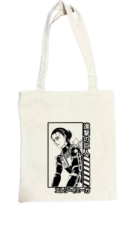 Anime Attack on titan shingeki no kyojin Aot biege tote bag 3