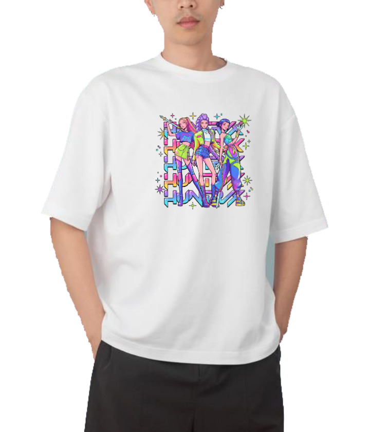 Hunterix kpop  Oversize t- shirt White 3