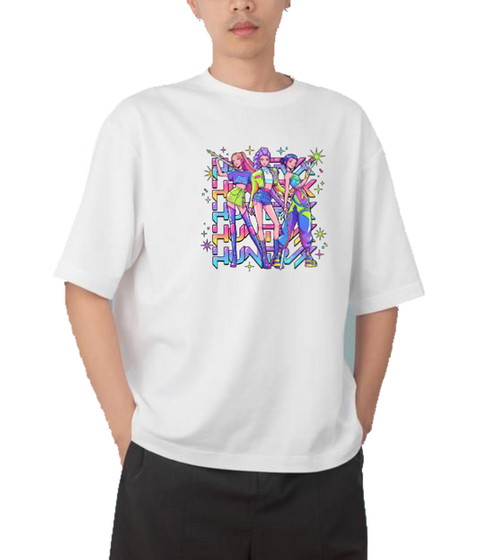 Hunterix kpop  Oversize t- shirt White 3