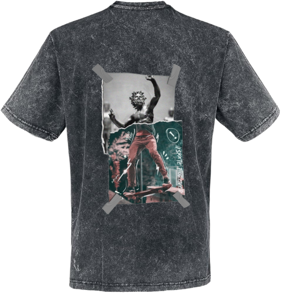 Skate Forever t- shirt One Size Washed Back 3