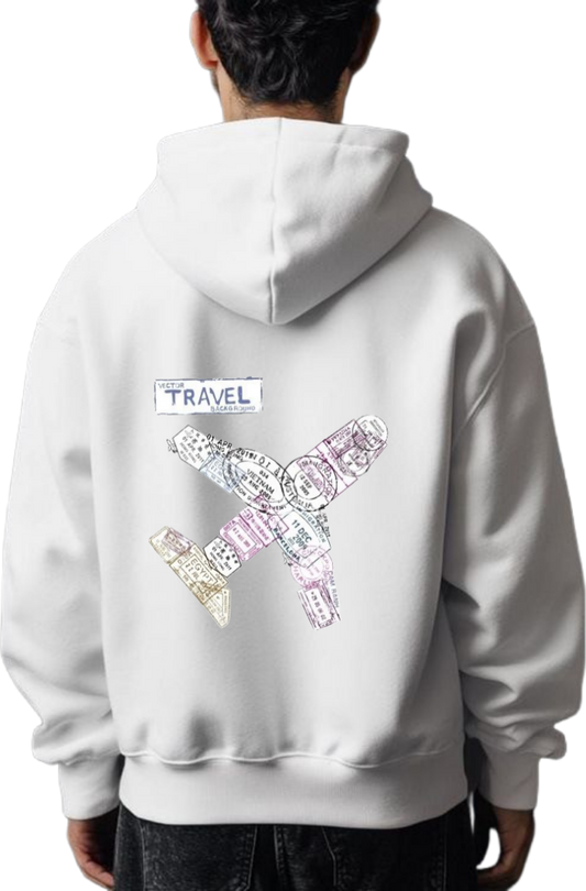 travel travellar Oversize Hoodie White Back 3