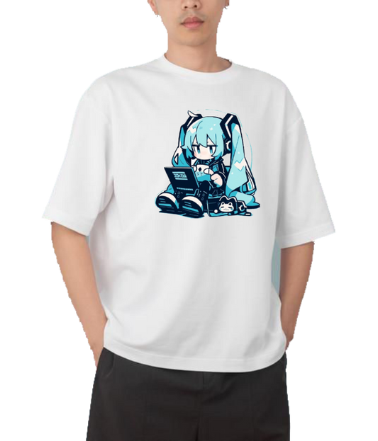 Hatsune Miku t- shirt One Size White 3