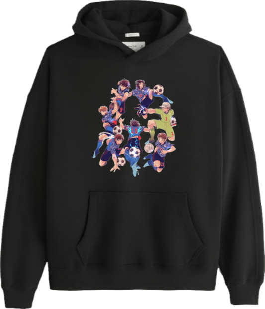 Captain Tsubasa Over Size hoodie Black 3