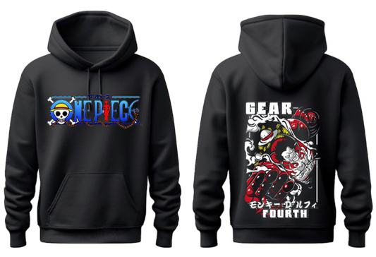 one piece One Size hoodie Black Back 3