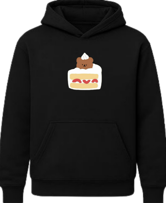 bear Oversize Hoodie Black Back 3