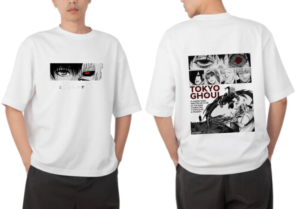 Tokyo ghoul t- shirt One Size White Back 3