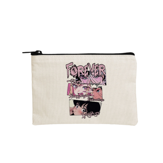 RANDOM ANIME GIRL wallet pencil case Beige 10